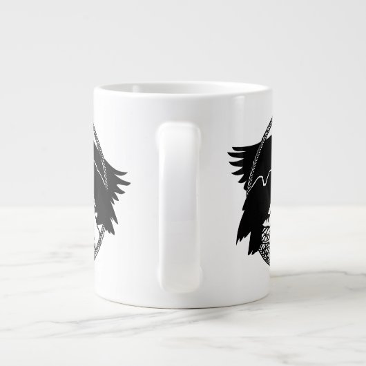 Raven Art Jumbo Mokken Cool Crow Art Cups en Mokke (Achterkant)