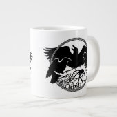 Raven Art Jumbo Mokken Cool Crow Art Cups en Mokke (Voorkant rechts)