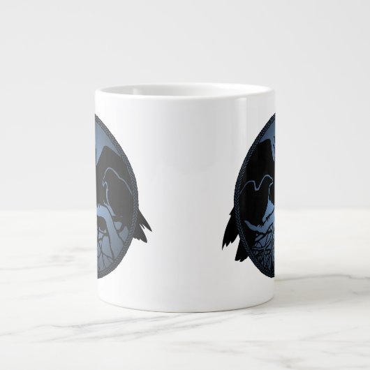Raven Art Jumbo Mokken Cool Crow Art Cups en Mokke (Voorkant)