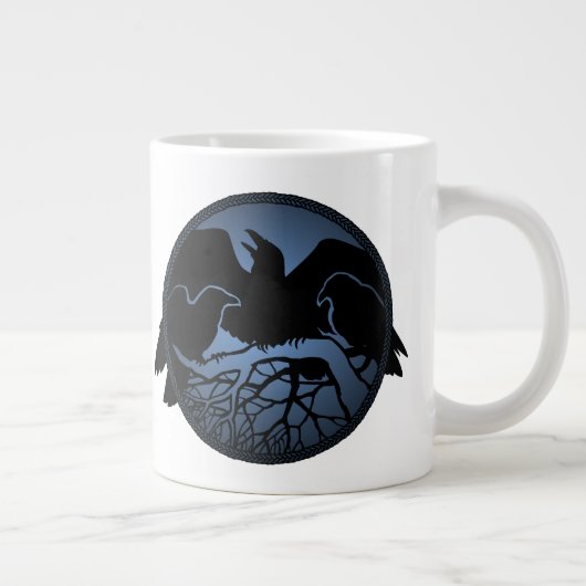 Raven Art Jumbo Mokken Cool Crow Art Cups en Mokke (Rechts)