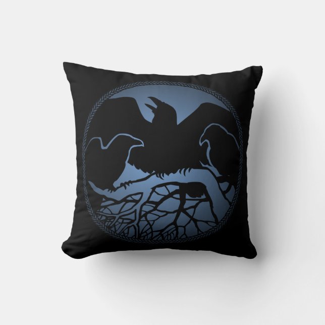Raven Art Kussen Native Spirit Dier Raven Kussen (Voorkant)