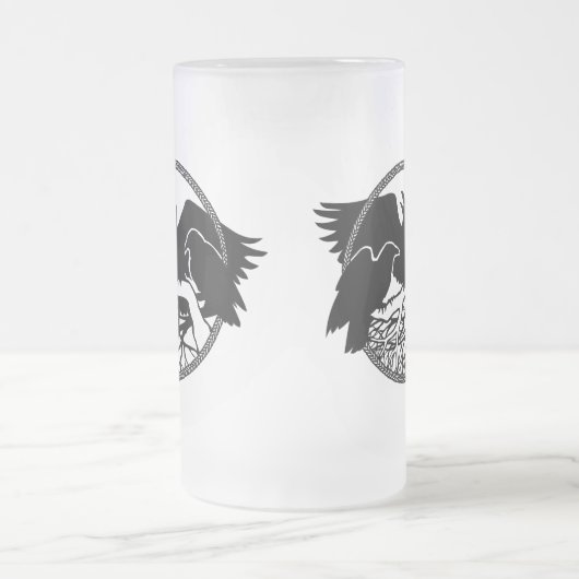 Raven Art Mok Wild Bird Beer Mok Raven Glasses (Center)