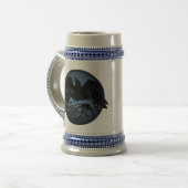 Raven Art Mok Wild Bird Beer Mok Raven Stein (Voorkant links)