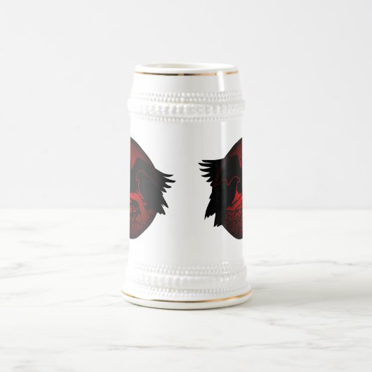 Raven Art Mok Wild Bird Beer Mok Raven Stein (Center)