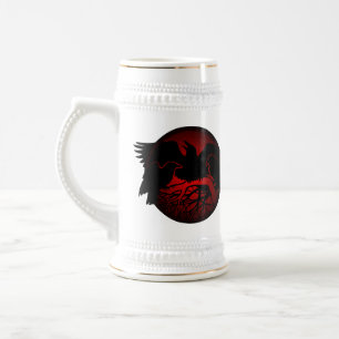 Raven Art Mok Wild Bird Beer Mok Raven Stein