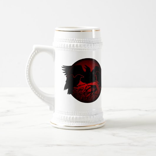 Raven Art Mok Wild Bird Beer Mok Raven Stein (Links)