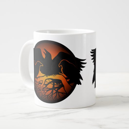 Raven Art Mok Wild Bird Coffee Mok Raven Cup (Links)