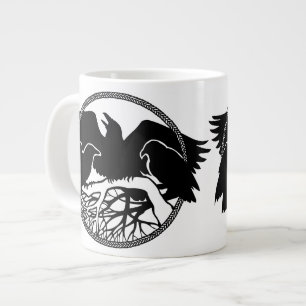 Raven Art Mok Wild Bird Coffee Mok Raven Cup