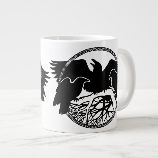 Raven Art Mok Wild Bird Coffee Mok Raven Cup (Voorkant rechts)