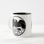 Raven Art Mok Wild Bird Crow Cup Raven Mokken (Voorkant links)