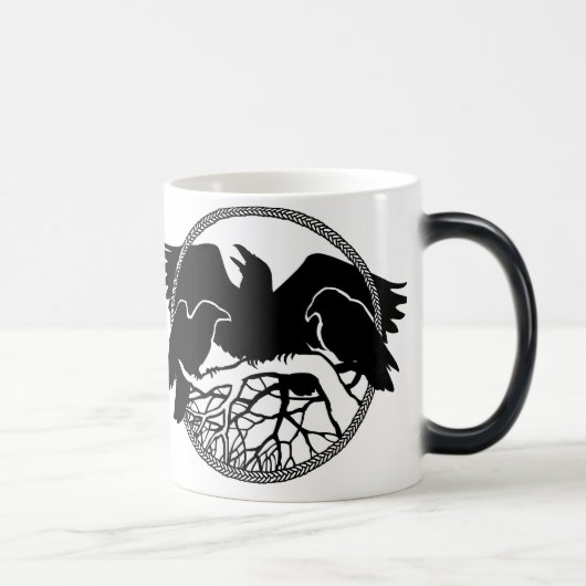 Raven Art Mok Wild Bird Crow Cup Raven Mokken (Rechts)