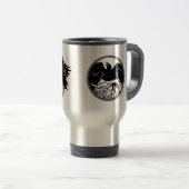 Raven Art Mok Wild Bird Travel Mug Raven Mokken (Voorkant rechts)