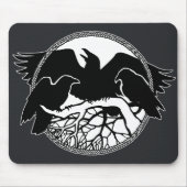 Raven Art Mouspads Cool Crow Art Computer Giften Muismat (Voorkant)