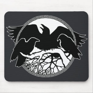 Raven Art Mouspads Cool Crow Art Computer Giften Muismat