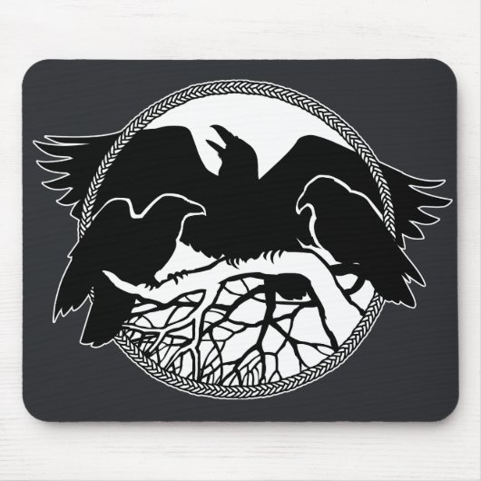 Raven Art Mouspads Cool Crow Art Computer Giften Muismat (Voorkant)
