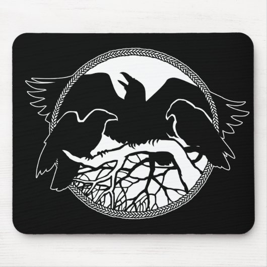 Raven Art Mouspads Cool Crow Art Computer Giften Muismat (Voorkant)