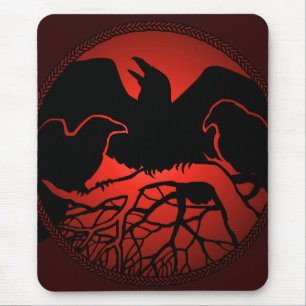 Raven Art Mouspads Cool Crow Art Computer Giften Muismat