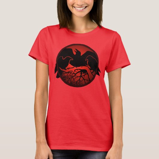 Raven Art Organic Shirten, voor dames T-shirt (Voorkant)