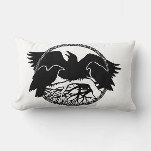 Raven Art Pillow Native Spirit Animal Raven Pillow Kussen