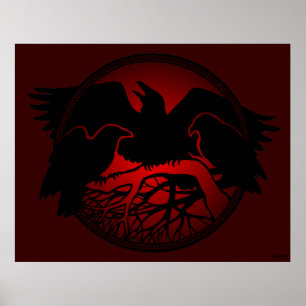 Raven Art Posters Native Wildlife Art Prints Decor