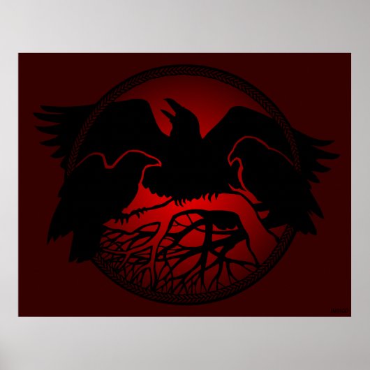 Raven Art Posters Native Wildlife Art Prints Decor (Voorkant)