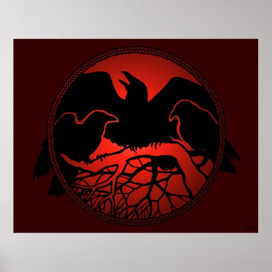 Raven Art Posters Native Wildlife Art Prints Decor (Voorkant)