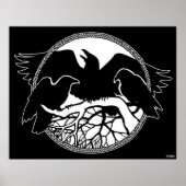 Raven Art Posters Native Wildlife Art Prints Decor (Voorkant)