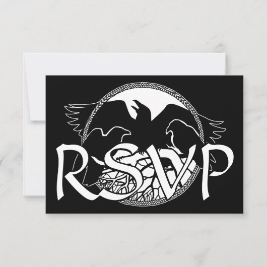 Raven Art RSVP Persoonlijke standaard art Kaart (Voorkant)