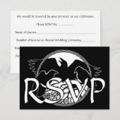 Raven Art RSVP Persoonlijke standaard art Kaart (Voorkant / Achterkant)
