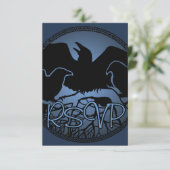 Raven Art RSVP Persoonlijke standaard art Kaart (Staand voorkant)