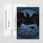 Raven Art RSVP Persoonlijke standaard art Kaart (Voorkant / Achterkant)