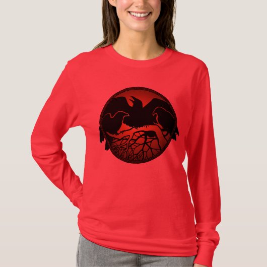 Raven Art Shirten Raven Women's Crow Art Shirten T-shirt (Voorkant)
