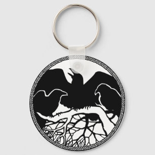Raven Art Sleutelhanger Wildlife Crow / Raven Gift