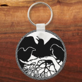 Raven Art Sleutelhanger Wildlife Crow / Raven Gift (Voorkant)