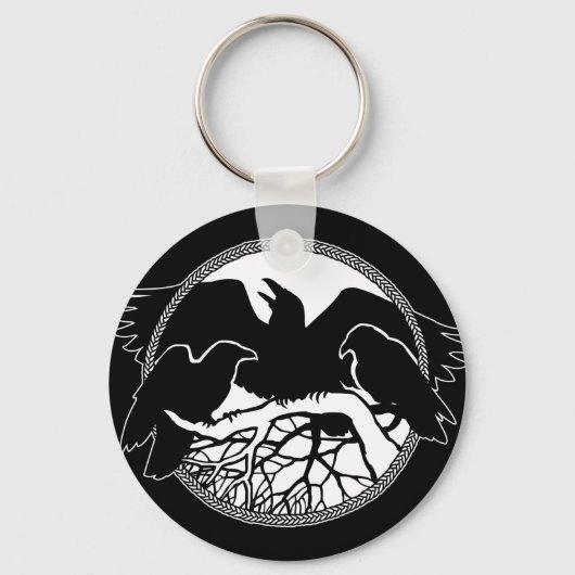 Raven Art Sleutelhanger Wildlife Crow / Raven Gift (Voorkant)