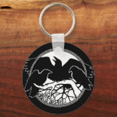 Raven Art Sleutelhanger Wildlife Crow / Raven Gift (Voorkant)