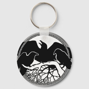Raven Art Sleutelhanger Wildlife Crow / Raven Gift