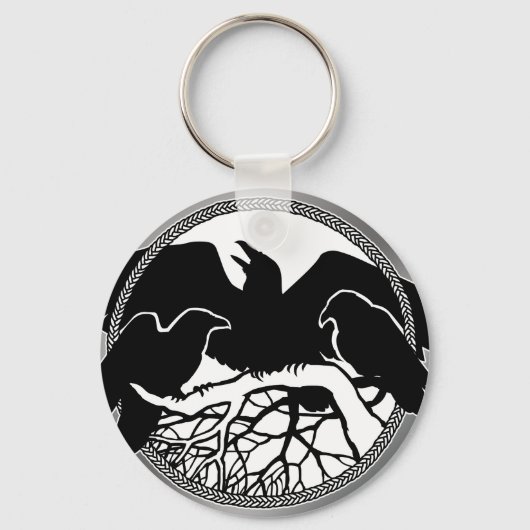 Raven Art Sleutelhanger Wildlife Crow / Raven Gift (Voorkant)