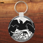 Raven Art Sleutelhanger Wildlife Crow / Raven Gift (Voorkant)