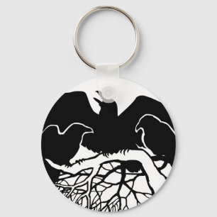 Raven Art Sleutelhanger Wildlife Crow / Raven Gift