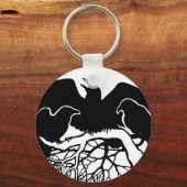 Raven Art Sleutelhanger Wildlife Crow / Raven Gift (Voorkant)