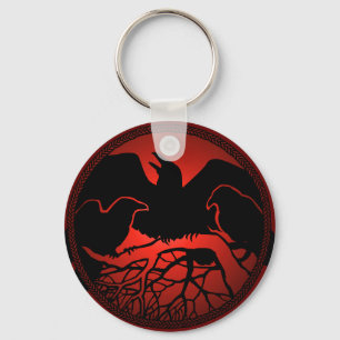 Raven Art Sleutelhanger Wildlife Crow / Raven Gift