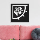 Raven Banner Viking Flag Canvas Afdruk (Insitu (Woonkamer))