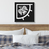 Raven Banner Viking Flag Canvas Afdruk (Insitu (Slaapkamer))