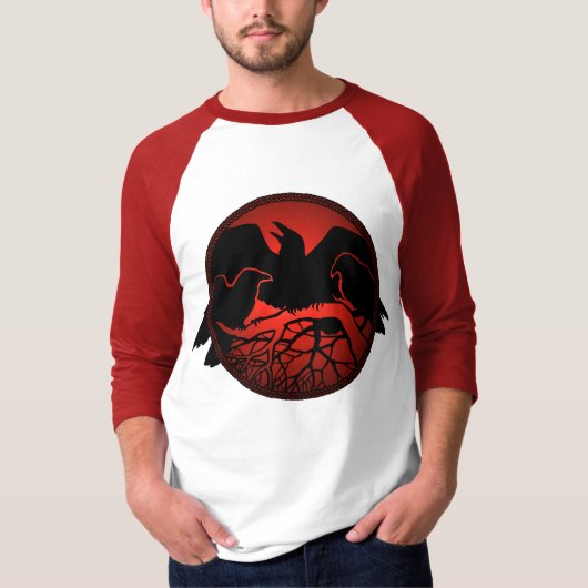 Raven Baseball Jesey Raven Women's Crow Art Shirte T-shirt (Voorkant)