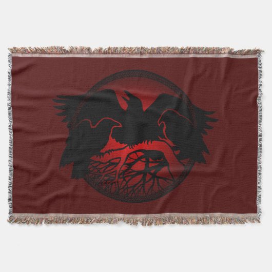 Raven Bird Blanket Spirit Animals Thans Blinders Deken (Voorkant)