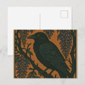 Raven Bird Feestdagenkaart (Voorkant / Achterkant)