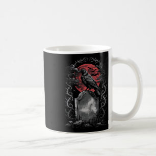 Raven Bird Gothic Raven Art Cemetery Fantasy Koffiemok