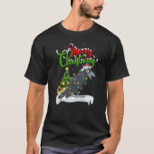 Raven Bird Xmas Decorations Santa Raven Kerstmis T-shirt (Voorkant)