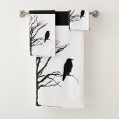 Raven Black Bird Bad Handdoek (Insitu)